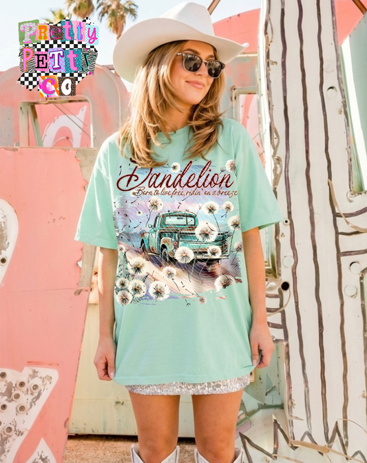 Dandelion Song Graphic Tee | Boho Floral Shirt | Trendy Boutique T-Shirt