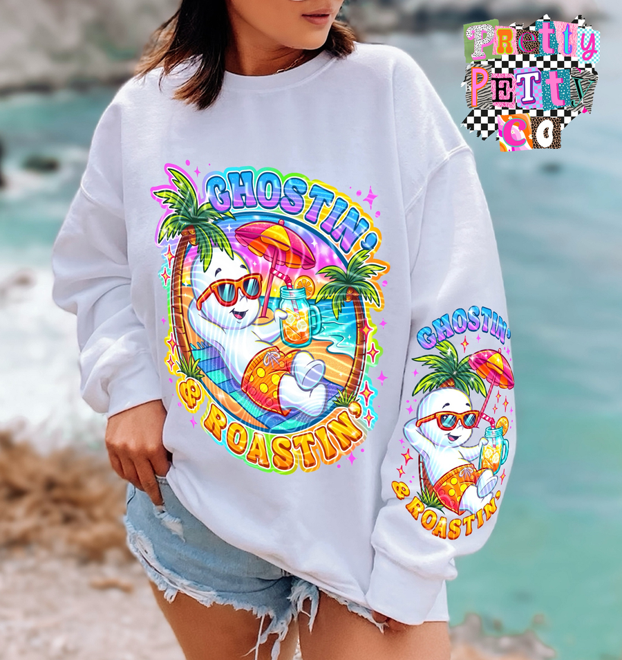 Ghostin’ & Roastin’ Summer Shirt | Friendly Ghost Inspired Graphic Tee | Trendy Unisex Tee - Pretty Petty Co