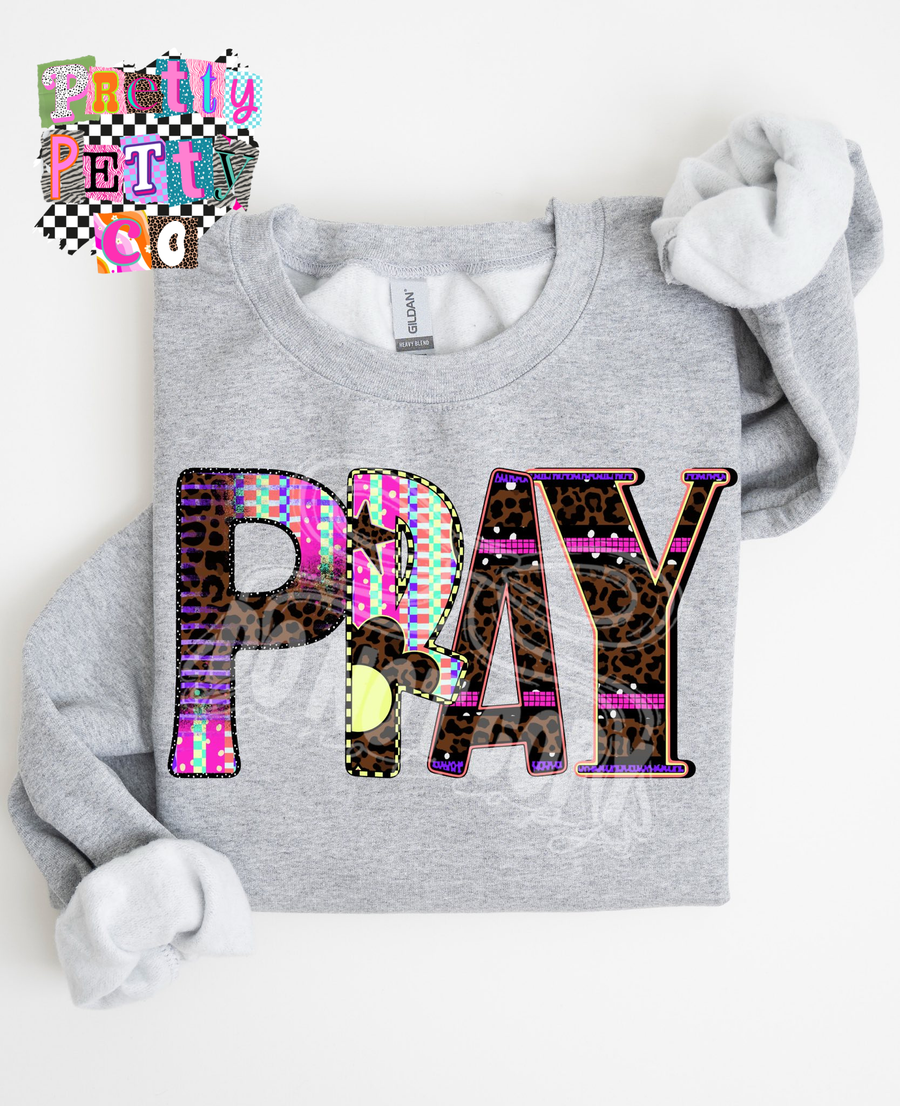 Pray Graphic Tee | Inspirational Faith Shirt | Christian Motivational T-Shirt - Pretty Petty Co