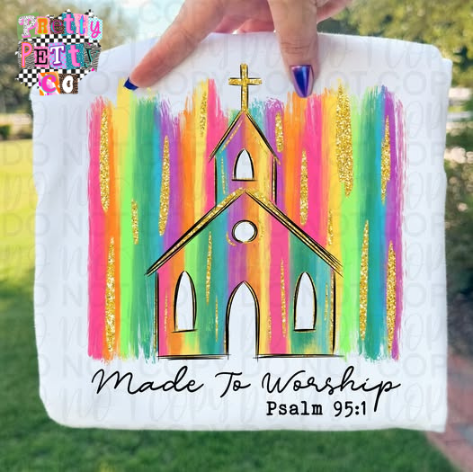 Made to Worship Graphic Tee | Inspirational Christian Shirt | Faith-Based T-Shirt - Pretty Petty Co