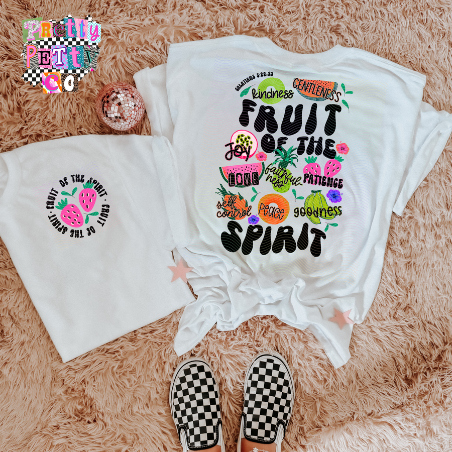 Fruit of the Spirit Graphic Tee | Inspirational Christian Shirt | Faith-Based T-Shirt - Pretty Petty Co