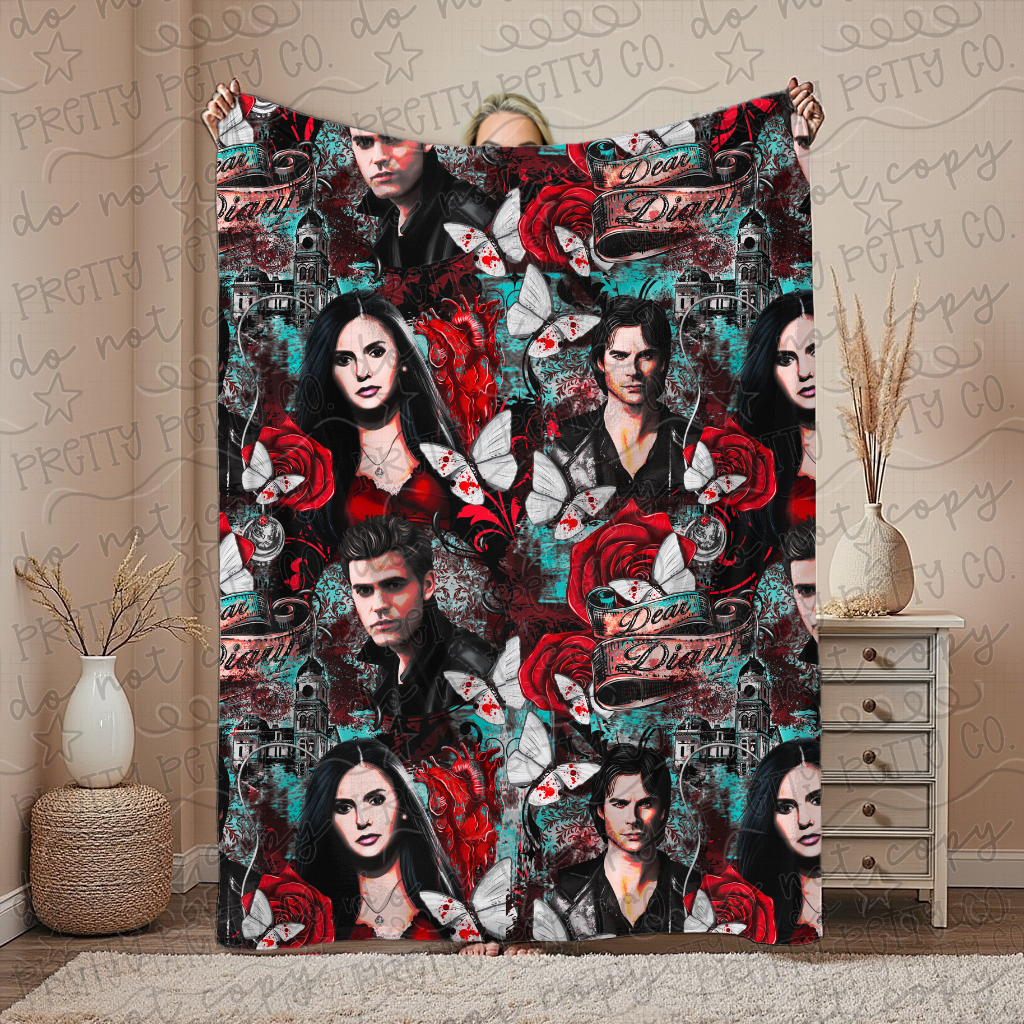 TVD Fan Blanket – Plush Throw, Soft Cozy 2000s Nostalgic Blanket, Exclusive Edition