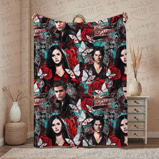 TVD Fan Blanket – Plush Throw, Soft Cozy 2000s Nostalgic Blanket, Exclusive Edition