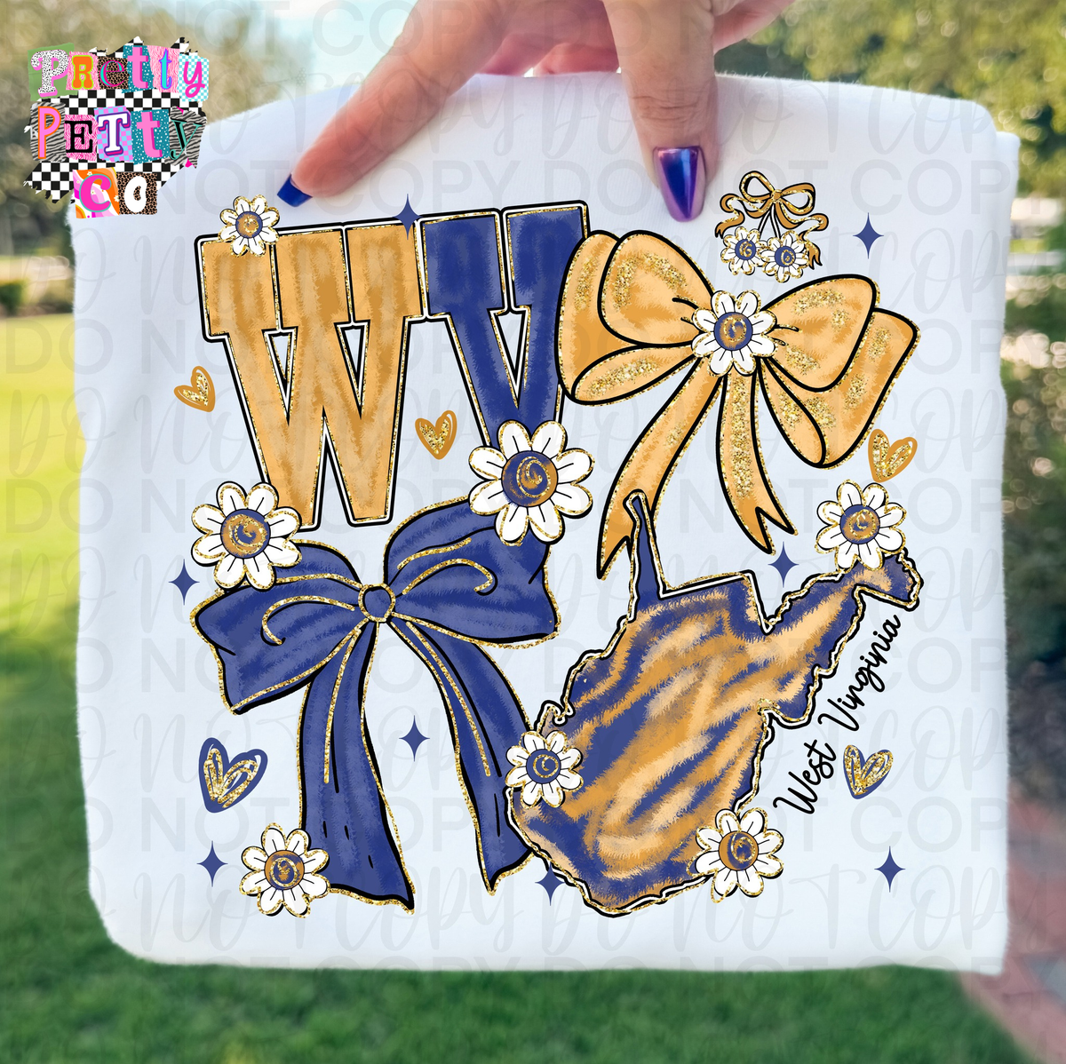 WV Coquette T-Shirt – Trendy West Virginia State Pride Tee - Pretty Petty Co