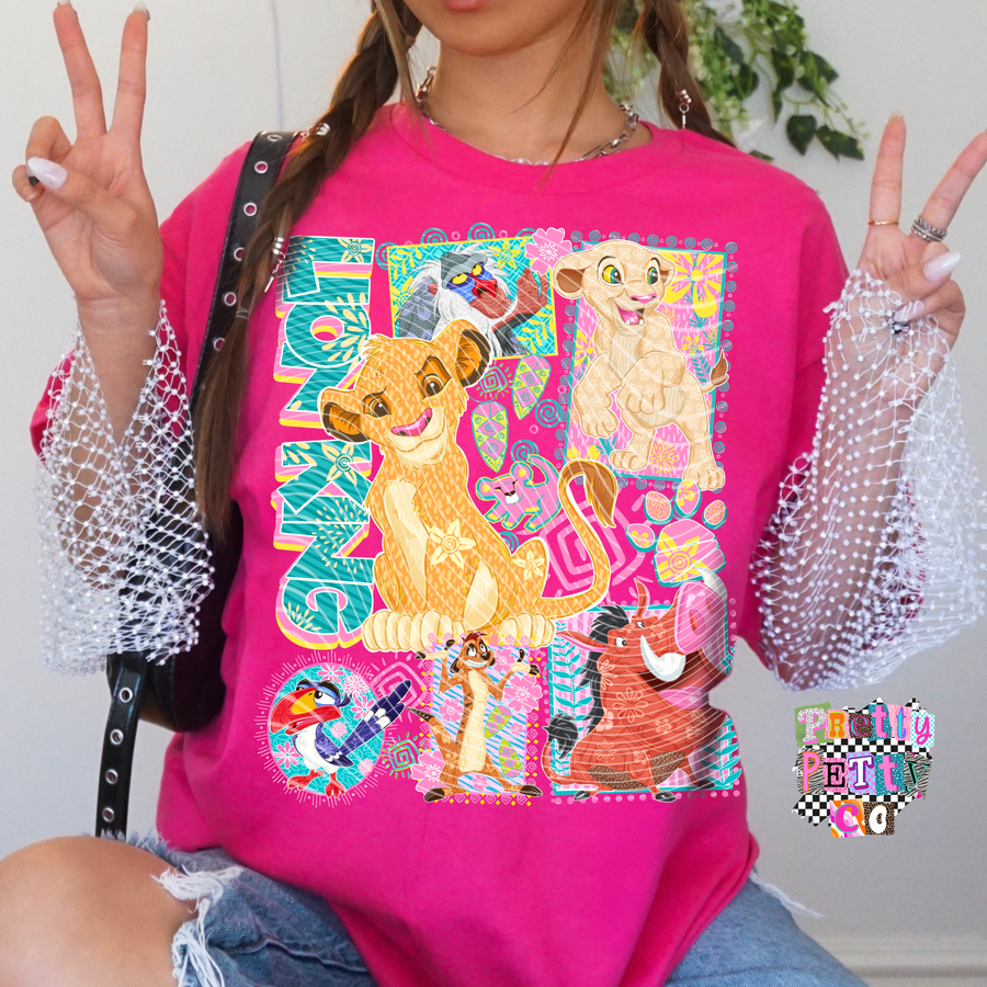 Retro Lion King Shirt for Women – Vintage Lion Graphic Tee – Safari Wildlife T‑Shirt – Boho Animal Retro Vibes Top - Pretty Petty Co