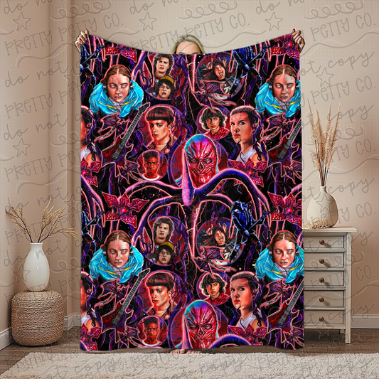 ST Blanket – Plush Throw, Soft Cozy 80s/90s Nostalgic Spooky Fan Blanket