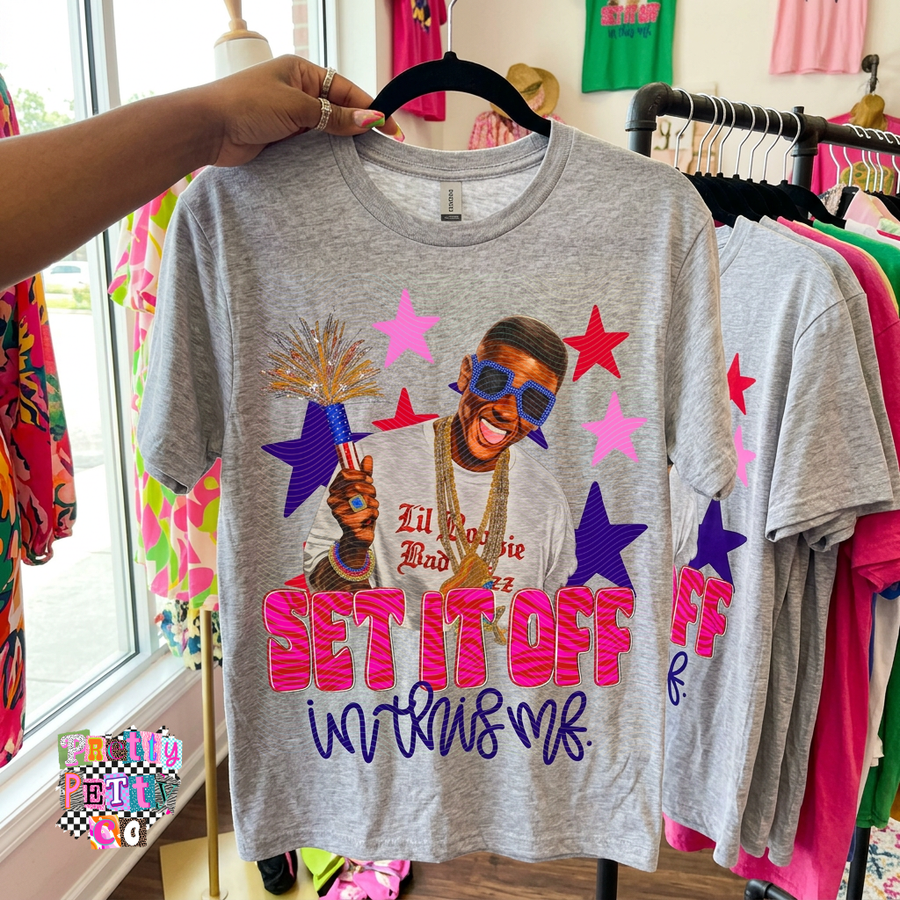 Set It Off Graphic Tee, Funny Mood Shirt, Attitude Humor Tee, Boutique Style Shirt, Comfort Colors - Pretty Petty Co