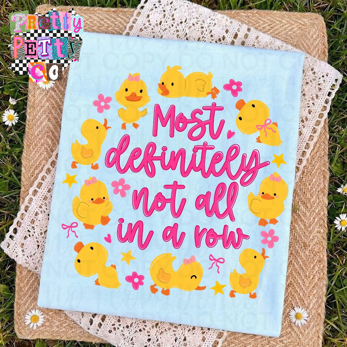 Most Definitely Not in a Row Shirt, Funny Duck Graphic Tee, Cute Duck Shirt, Aesthetic Animal Tee, Comfort Colors Unisex - Pretty Petty Co