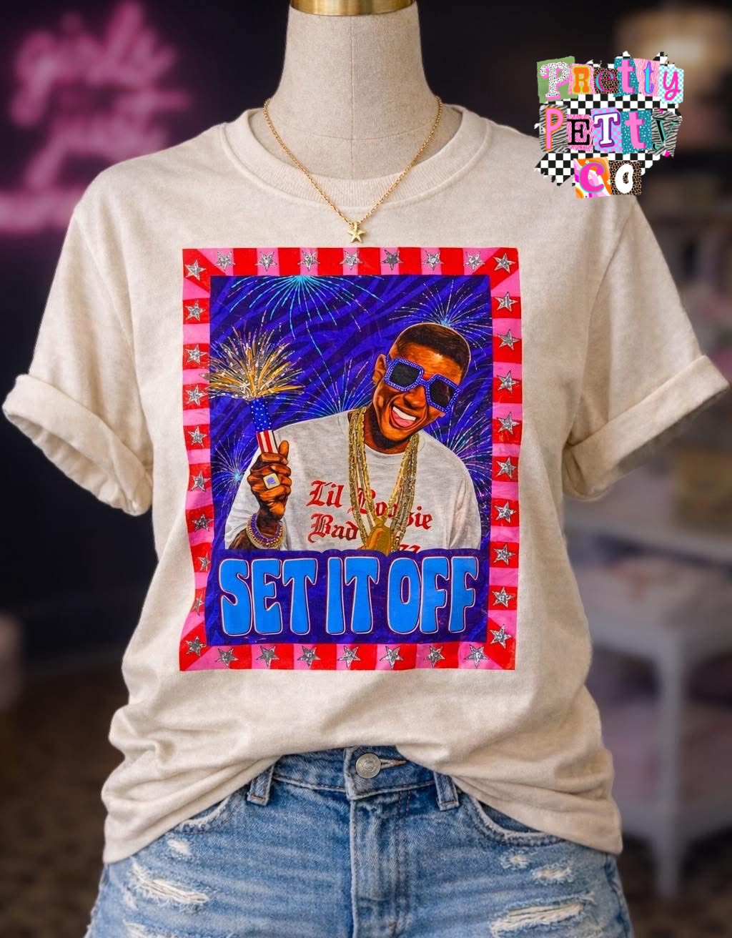 Set It Off Graphic Tee, Funny Mood Shirt, Attitude Humor Tee, Boutique Style Shirt, Comfort Colors - Pretty Petty Co