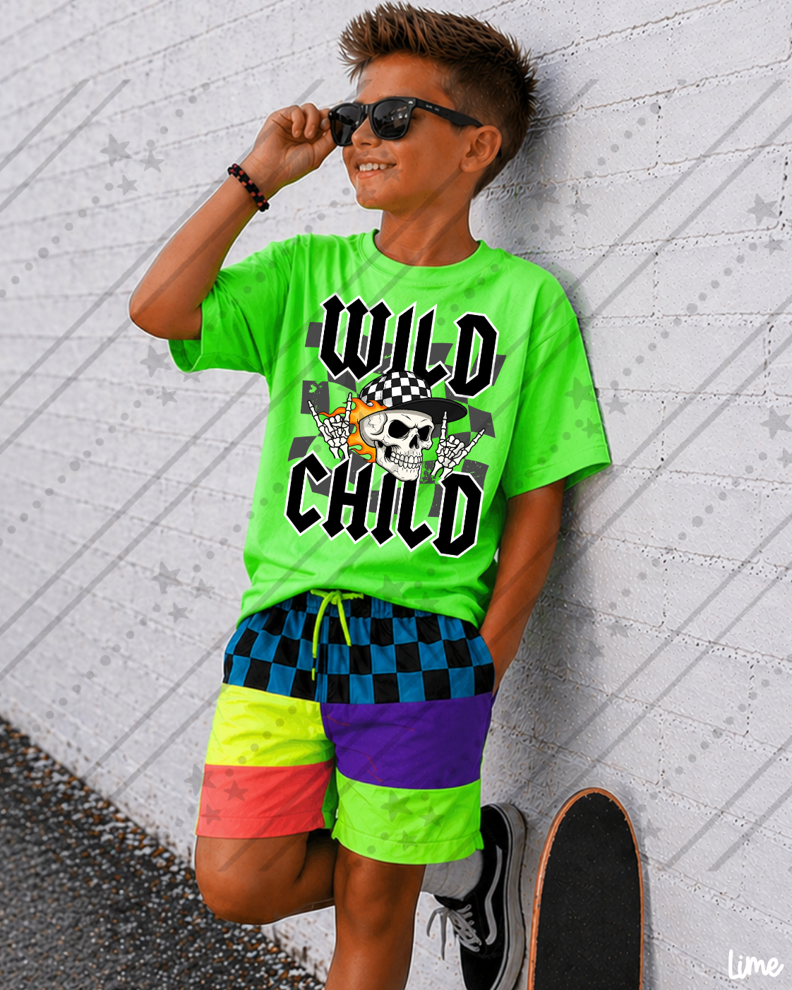 Wild Child Skull Shirt | Cool Boys Graphic Tee | Edgy Kids Shirt | Trendy Skater Tee | Boys Apparel