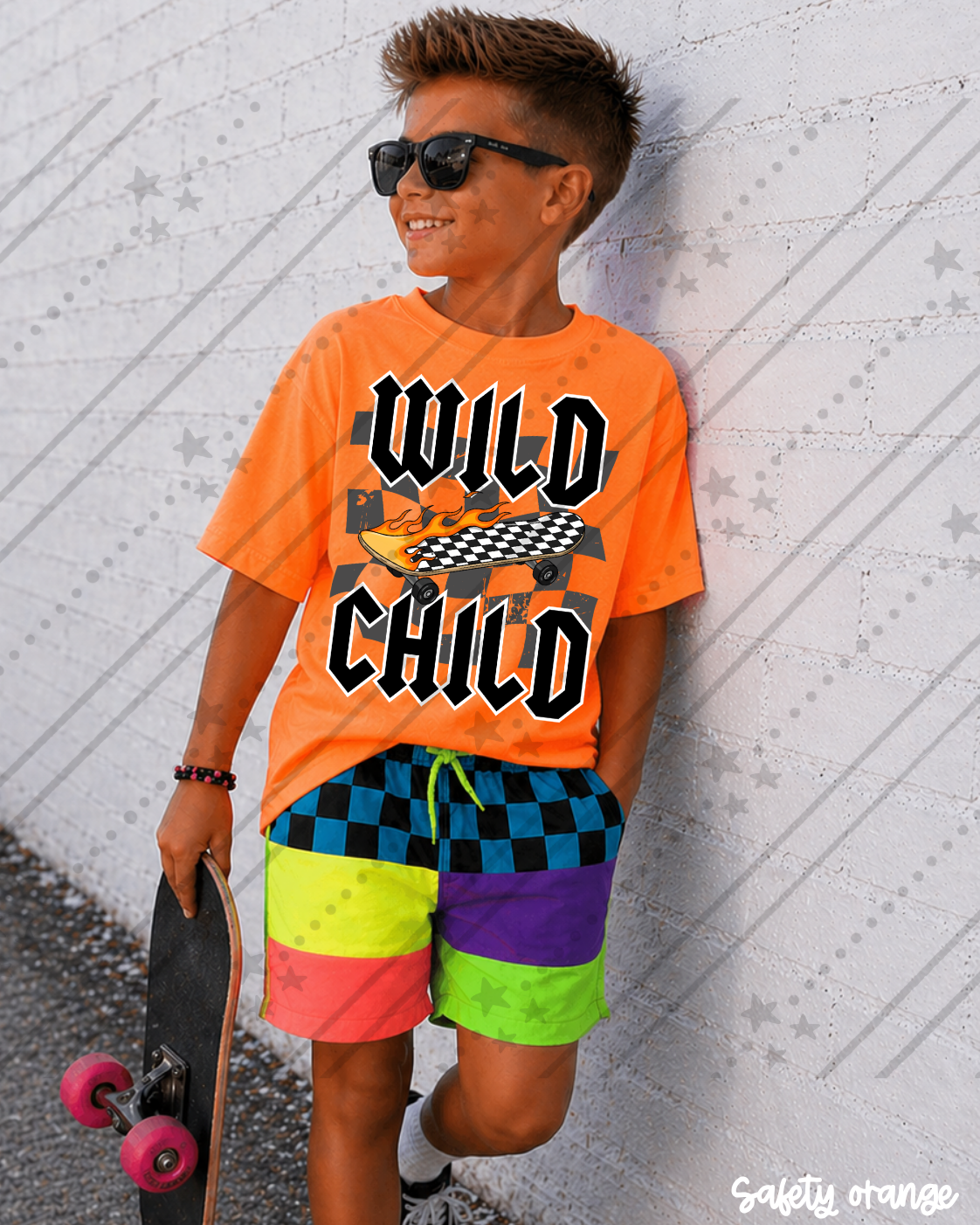 Wild Child Shirt | Cool Boys Graphic Tee | Skateboard Shirt | Trendy Kids Apparel | Skater Boy Tee