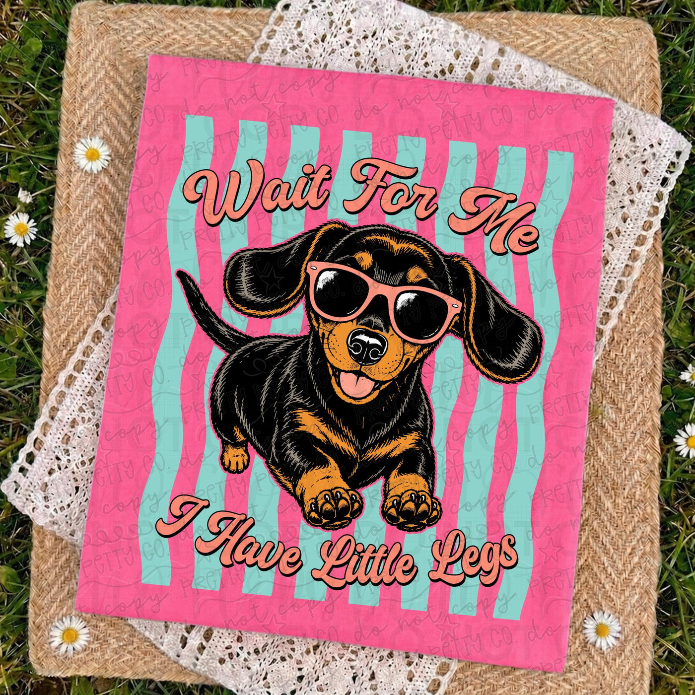 Wait For Me I Have Little Legs Dachshund Graphic Tee | Funny Wiener Dog Shirt | Retro Dog Lover T-Shirt