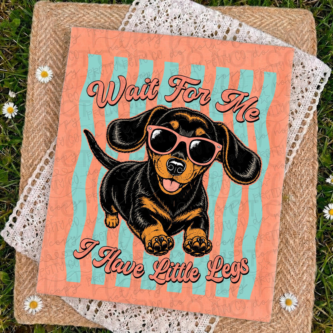 Wait For Me I Have Little Legs Dachshund Graphic Tee | Funny Wiener Dog Shirt | Retro Dog Lover T-Shirt