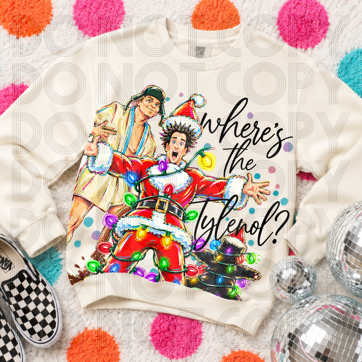 Where’s the Tylenol Christmas Graphic Tee | Funny Holiday Vacation Inspired Shirt | Retro Christmas T-Shirt