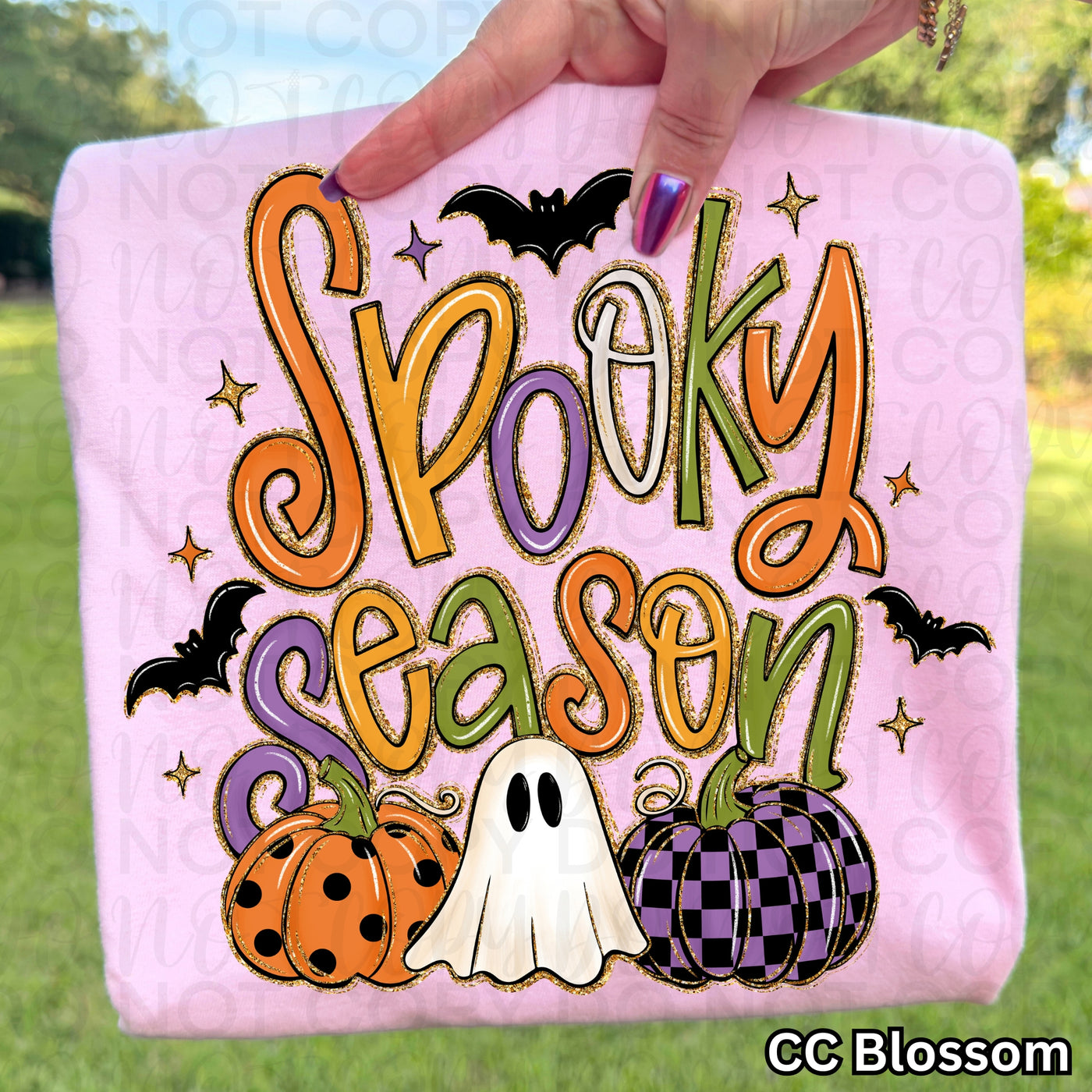 Spooky Season Ghost & Pumpkin Graphic Tee | Cute Halloween Shirt