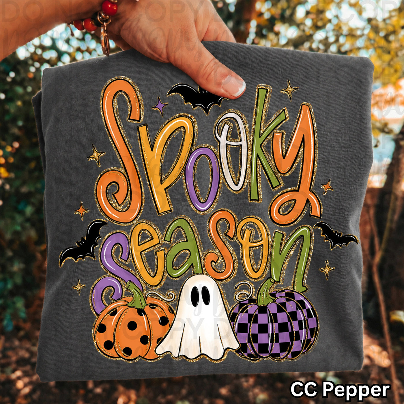 Spooky Season Ghost & Pumpkin Graphic Tee | Cute Halloween Shirt