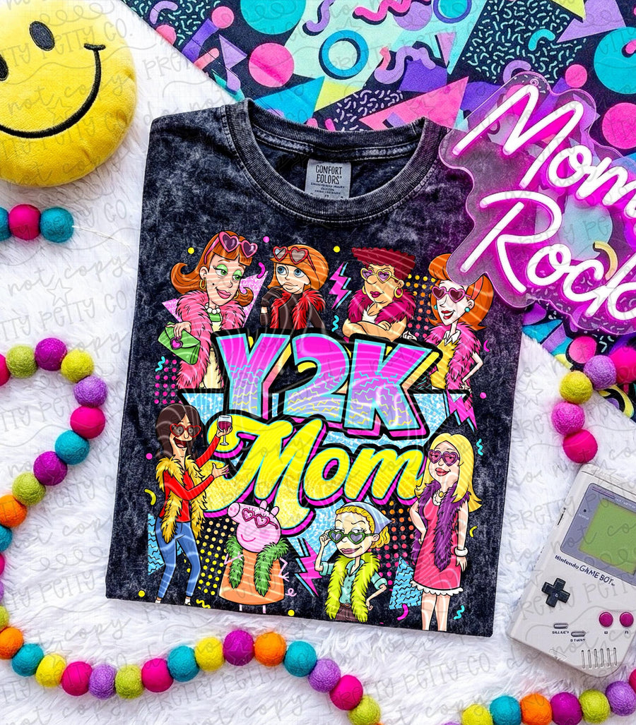 Y2K Mom Aesthetic Shirt, Retro Early 2000s Mama Tee, Vintage Cute Graphic T Shirt for Women - Pretty Petty Co