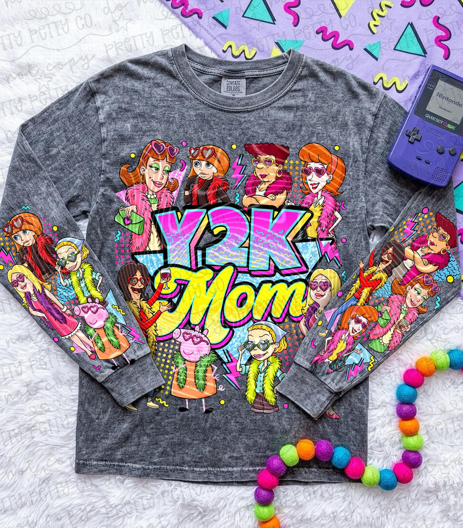 Y2K Mom Aesthetic Shirt, Retro Early 2000s Mama Tee, Vintage Cute Graphic T Shirt for Women - Pretty Petty Co