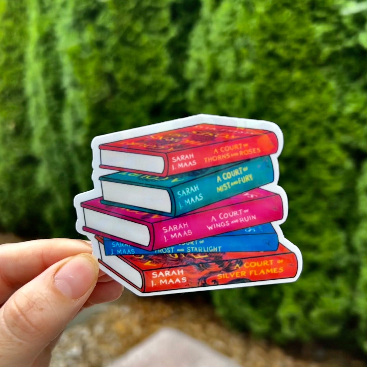 A Court of Thorns and Roses Paperback Bookstack Sticker - Pretty Petty Co