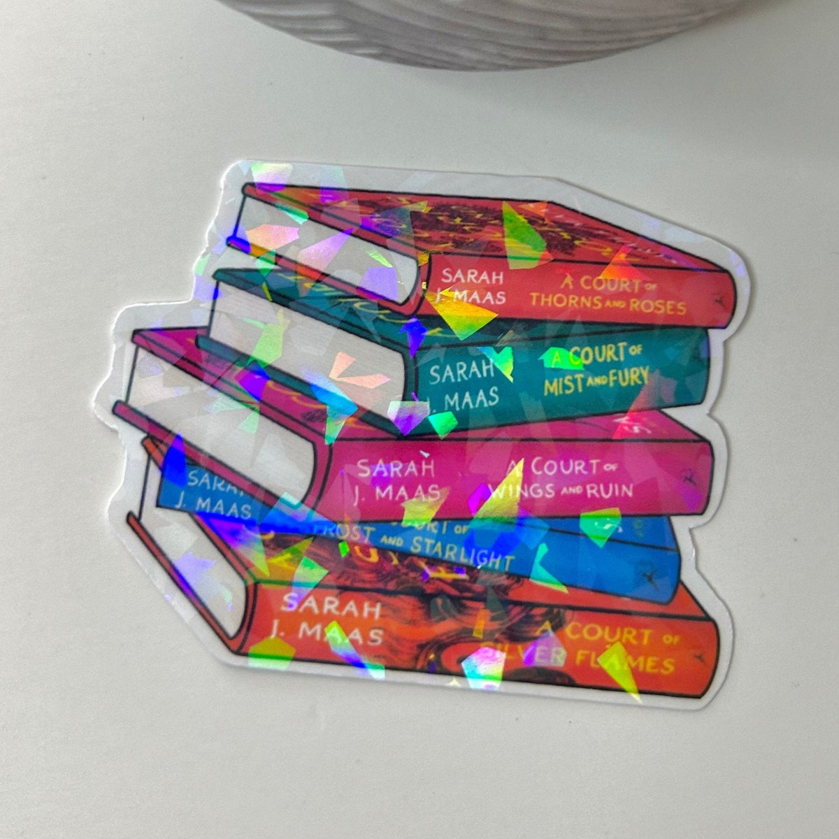 A Court of Thorns and Roses Paperback Bookstack Sticker - Pretty Petty Co