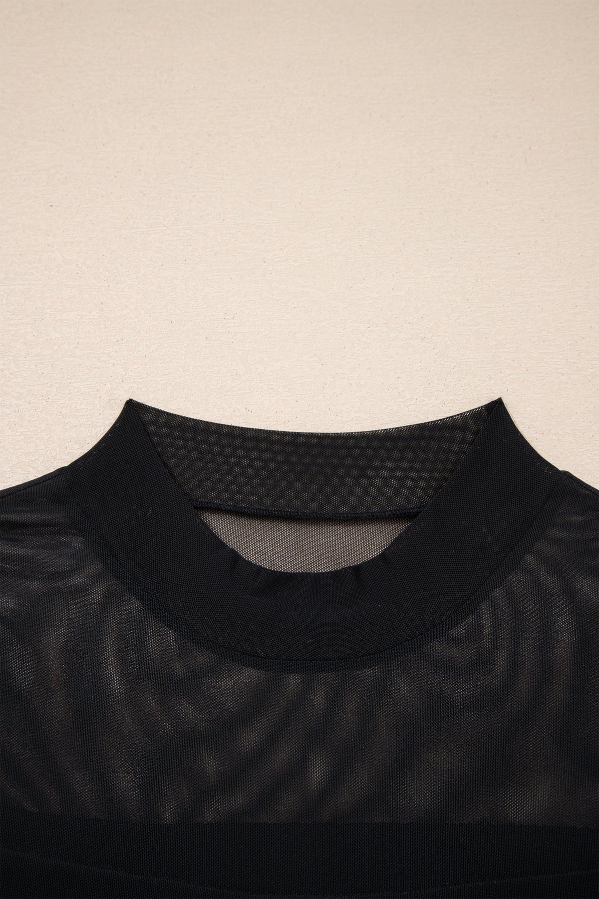 Black Sheer Mesh Patchwork Cap Sleeve T Shirt - Pretty Petty Co