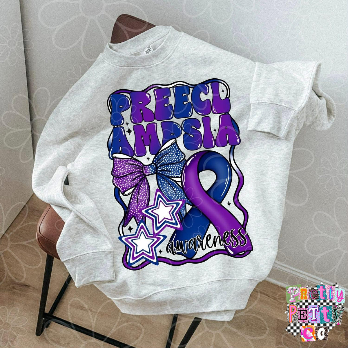 Preeclampsia Awareness Shirt | Ribbon Graphic Tee | Support Maternal Health T-Shirt - Pretty Petty Co