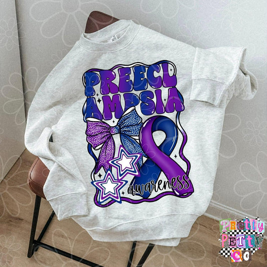 Preeclampsia Awareness Shirt | Ribbon Graphic Tee | Support Maternal Health T-Shirt