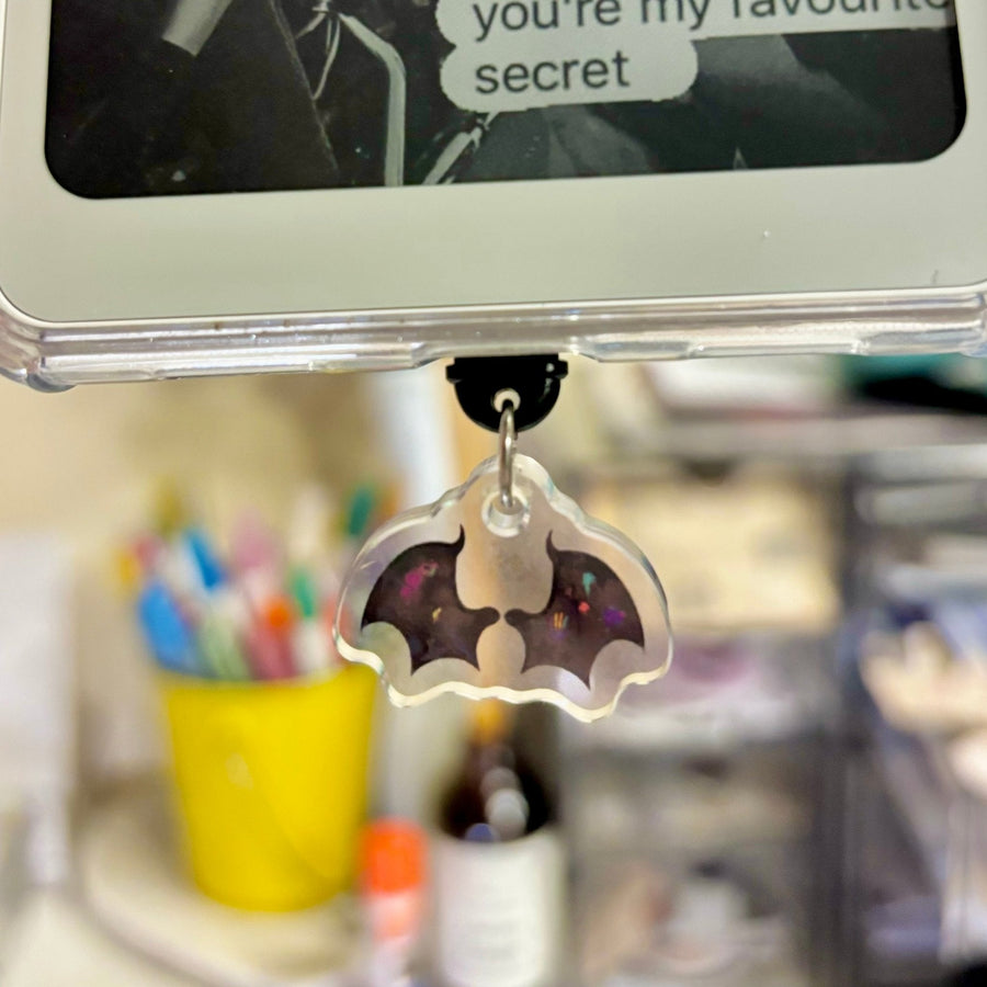 ACOMAF Painted Wings Star Sparkle Double Sided USB-C Dust Plug Kindle Charm - Pretty Petty Co