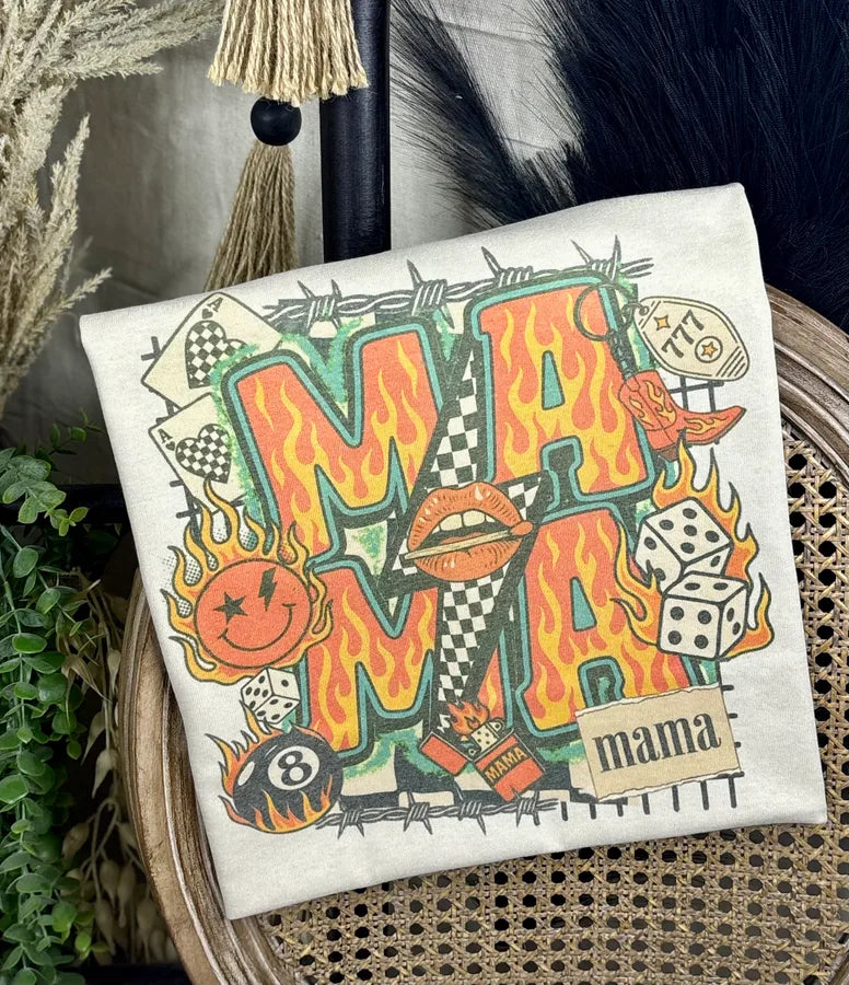 Mama Flames Bolt (Gildan Tee) - Pretty Petty Co