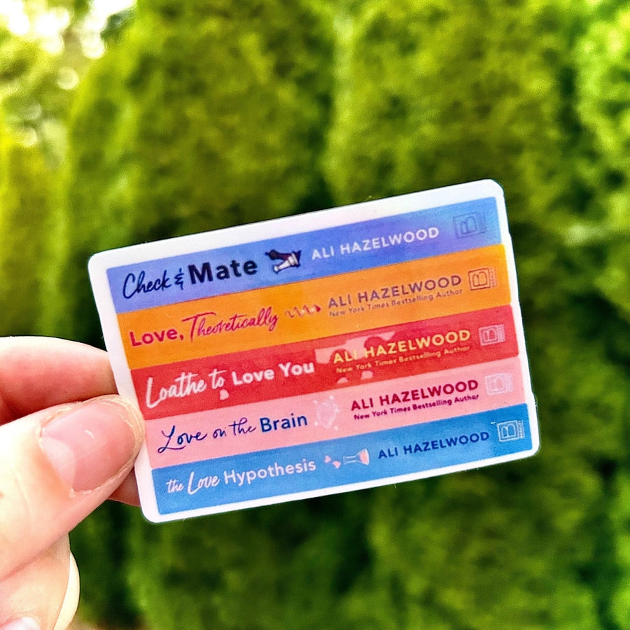 Ali Hazelwood Bookstack Sticker - Pretty Petty Co