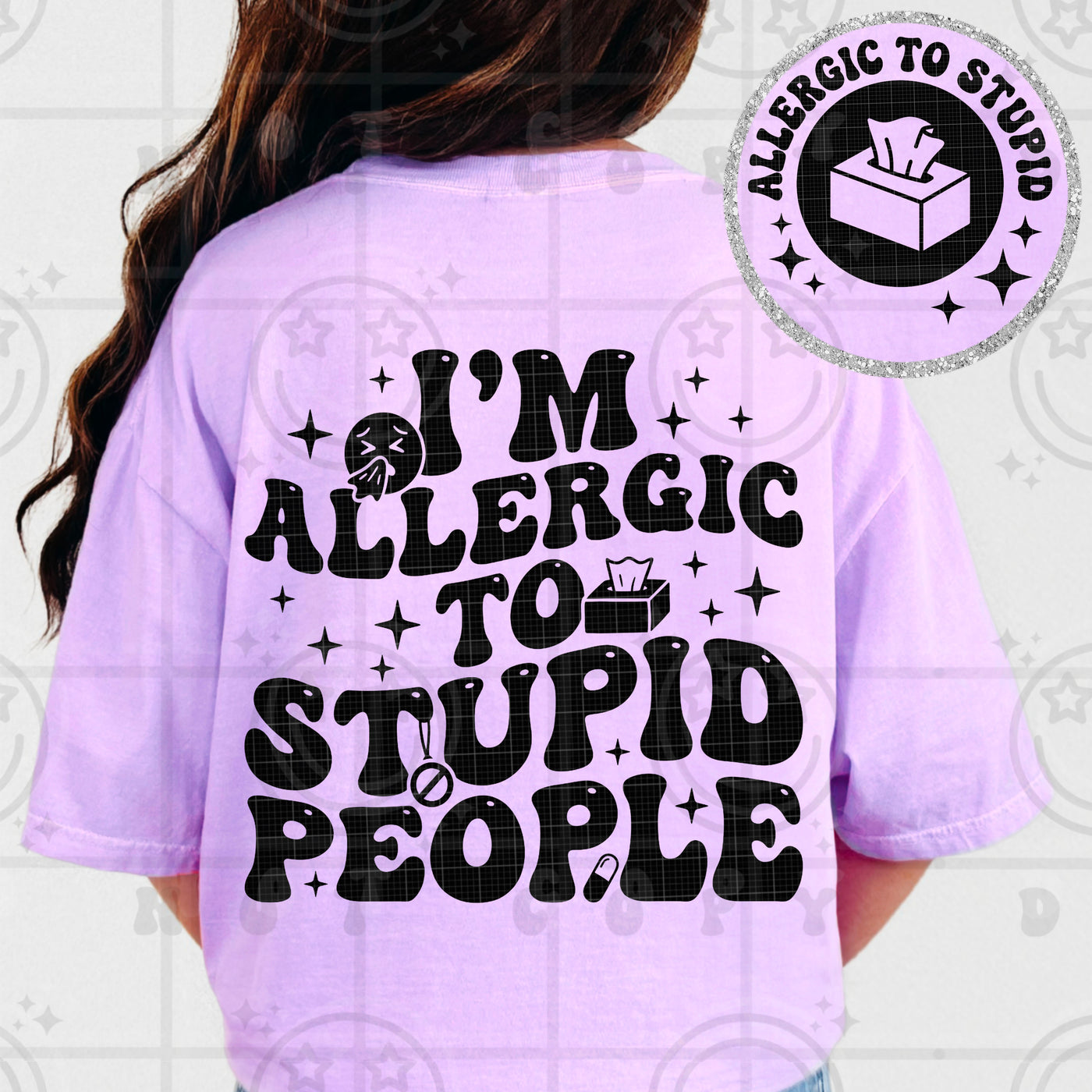 I’m Allergic to Stupid People Funny Sarcastic Graphic Tee – Retro Humor Shirt