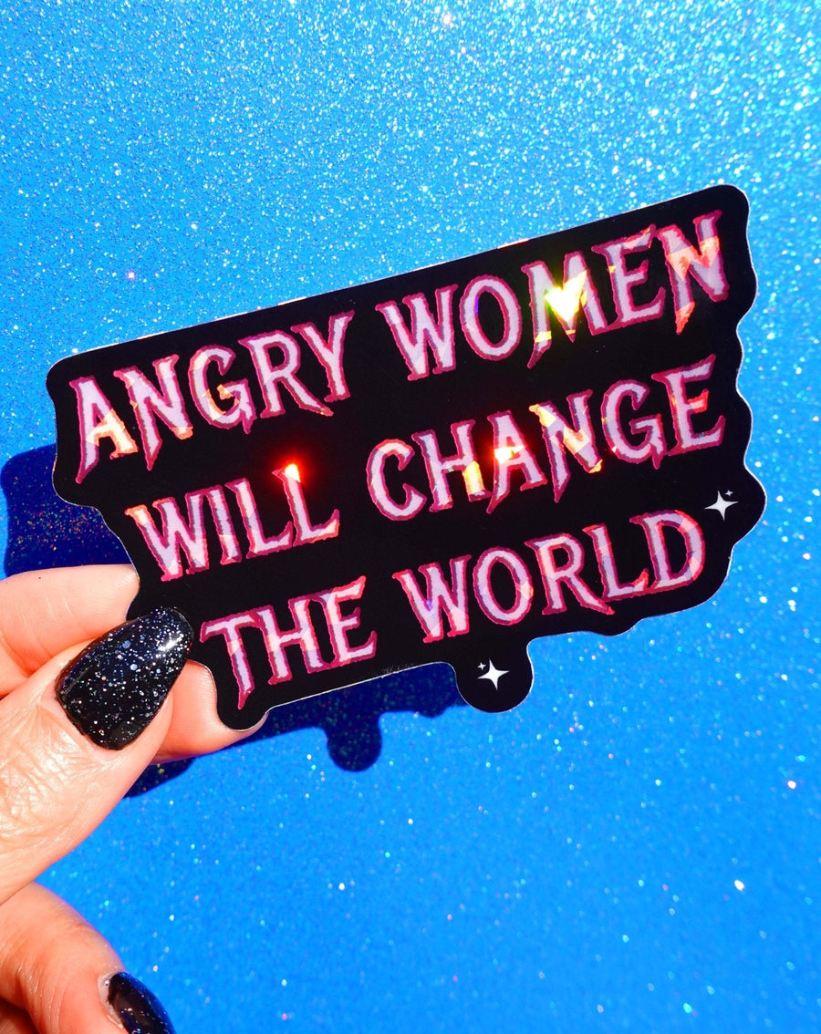 Angry Women Will Change The World Sticker - Pretty Petty Co