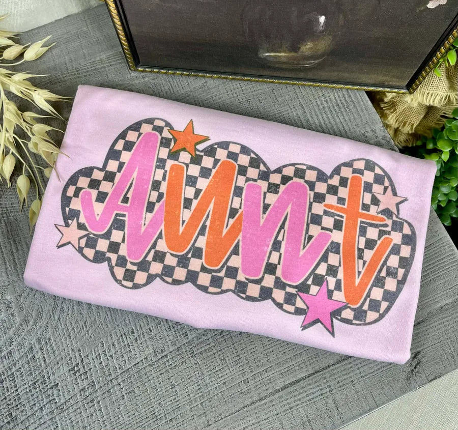 Checkered Aunt (Gildan Tee) - Pretty Petty Co