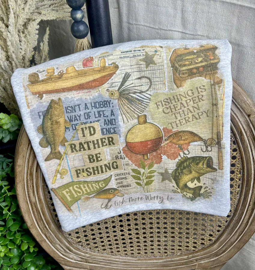 i’d rather be fishing(Gildan Tee) - Pretty Petty Co