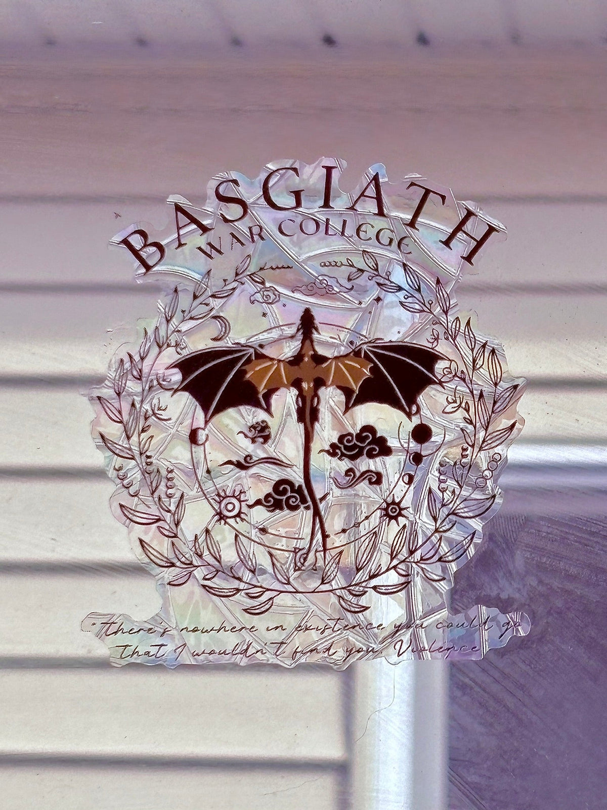Basgiath War College Suncatcher Sticker - Pretty Petty Co