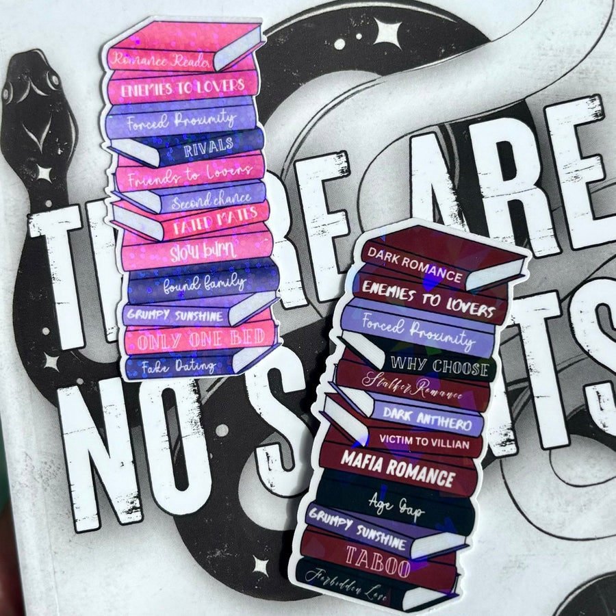 Bookstack Romance Tropes Stickers - Pretty Petty Co