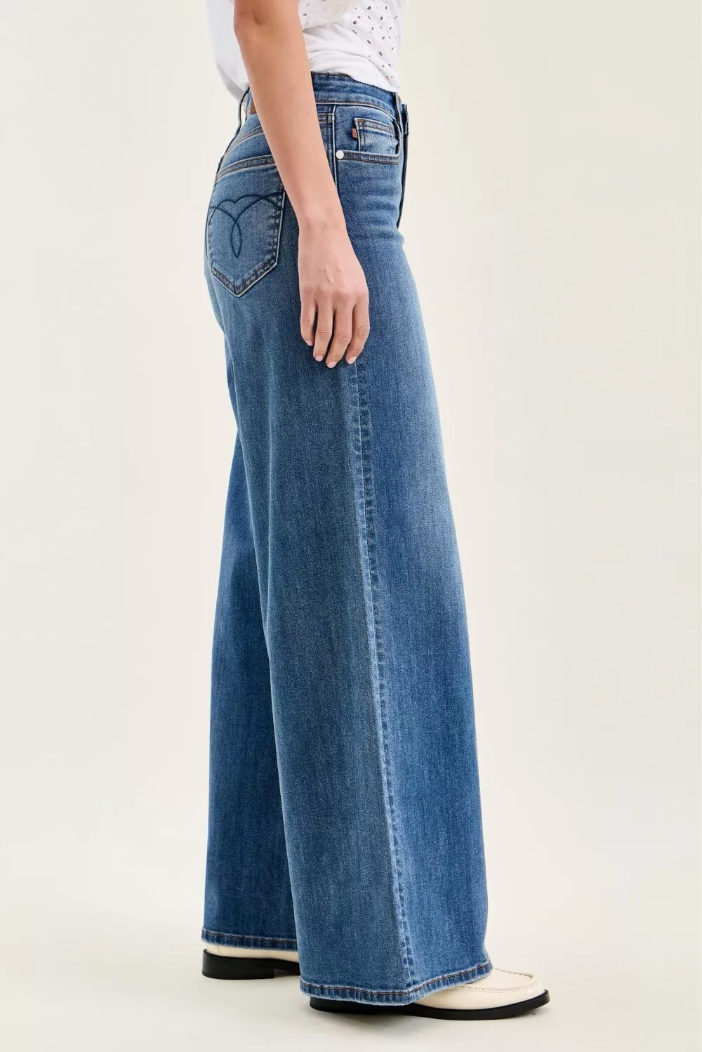 Judy Blue High Waist Palazzo Jeans - Pretty Petty Co