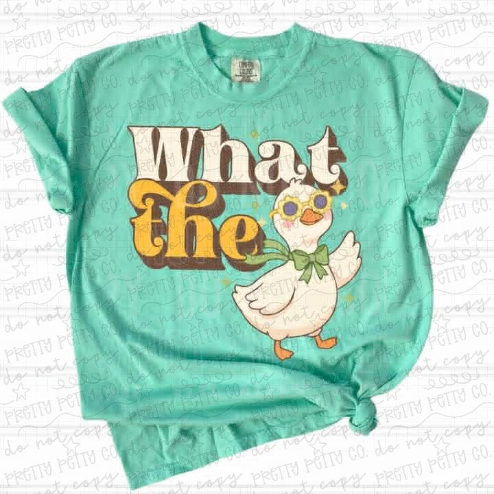 What the Duck Shirt, Funny Animal Pun Tee, Cute Duck Humor Graphic T Shirt - Pretty Petty Co