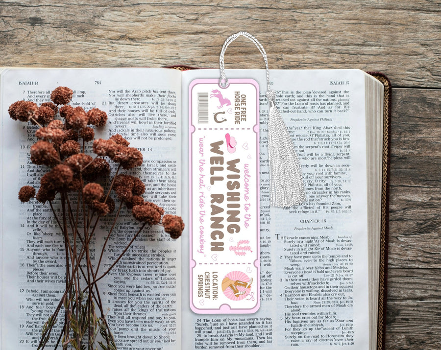 Chestnut Springs Wishing Well Ranch Laminated Cardstock Bookmark