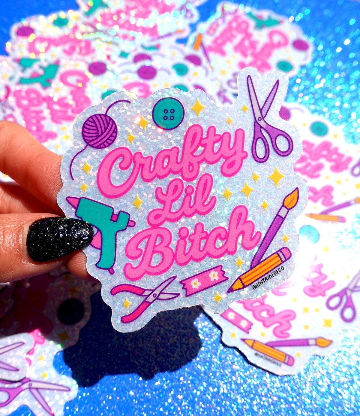 Crafty Lil Bitch Sticker - Pretty Petty Co