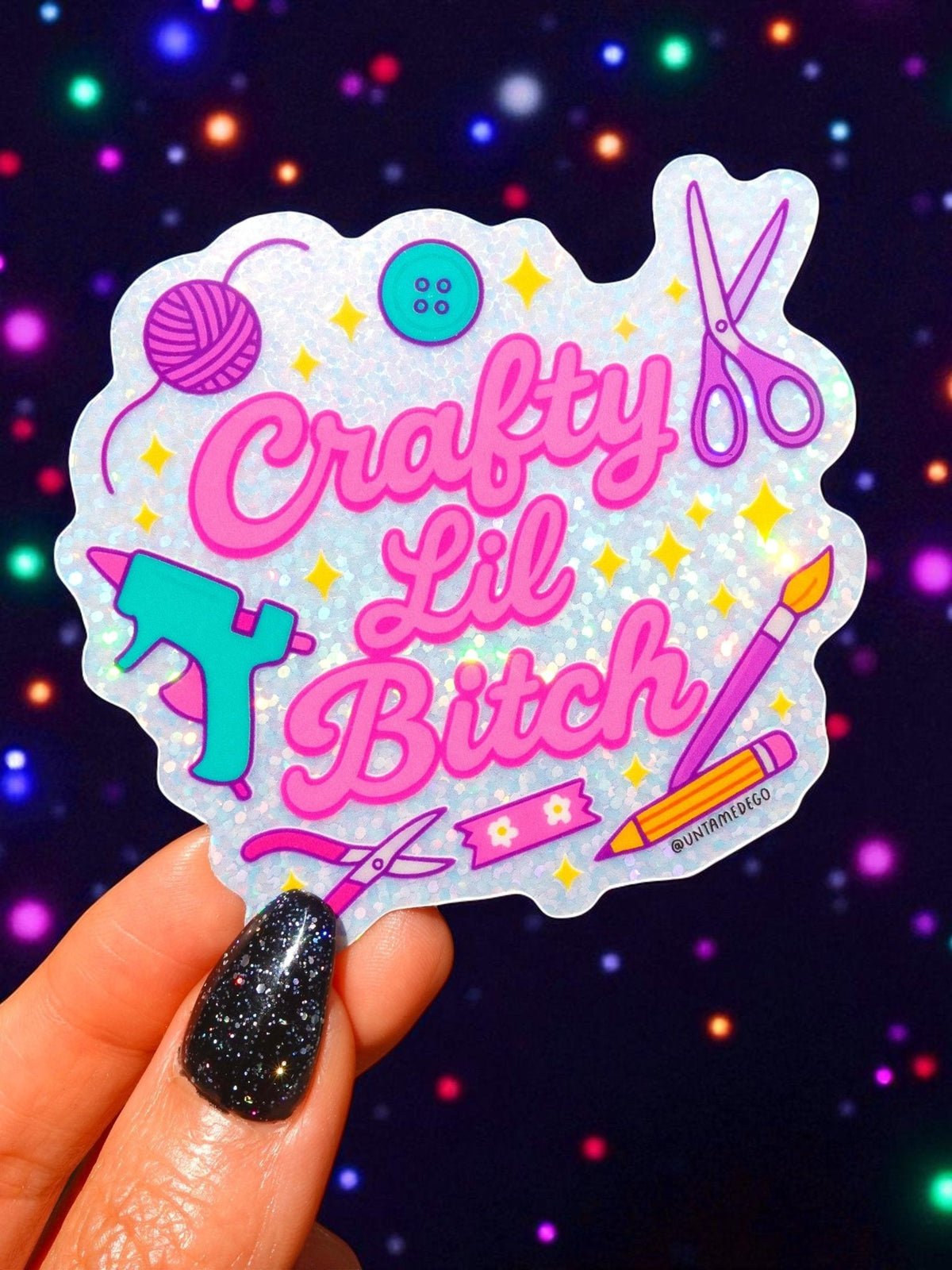Crafty Lil Bitch Sticker - Pretty Petty Co