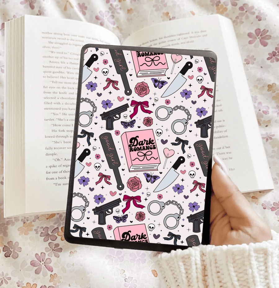 Dark Romance Books Pattern Kindle Insert - Three Sizes - Optional Lamination