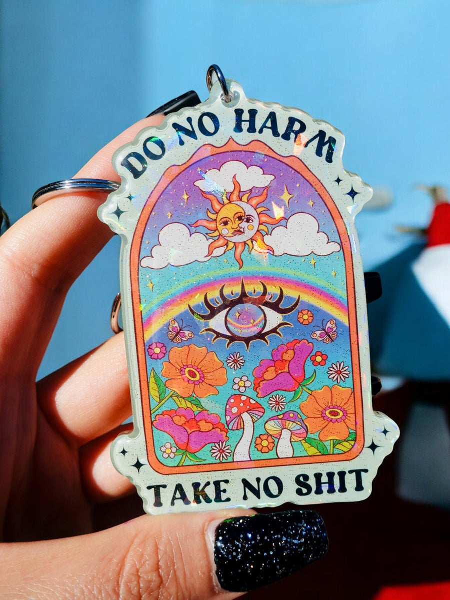 Do No Harm Take No Shit Keychain - Pretty Petty Co
