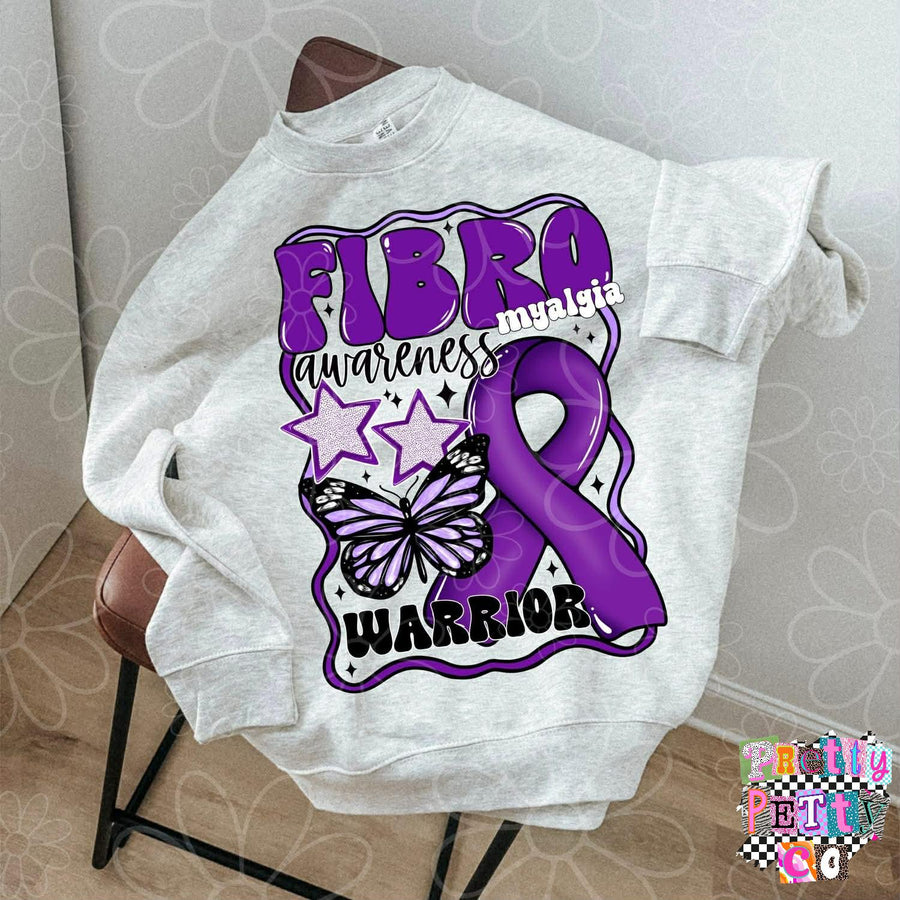 Fibromyalgia Awareness Shirt | Fibro Ribbon Graphic Tee | Support Awareness T-Shirt - Pretty Petty Co