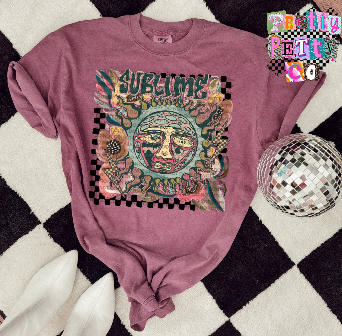 Sublime Muted Floral Graphic Tee, Retro Reggae Rock Band Inspired Shirt, Youth and Adult Sizing, DTF Printed - Pretty Petty Co