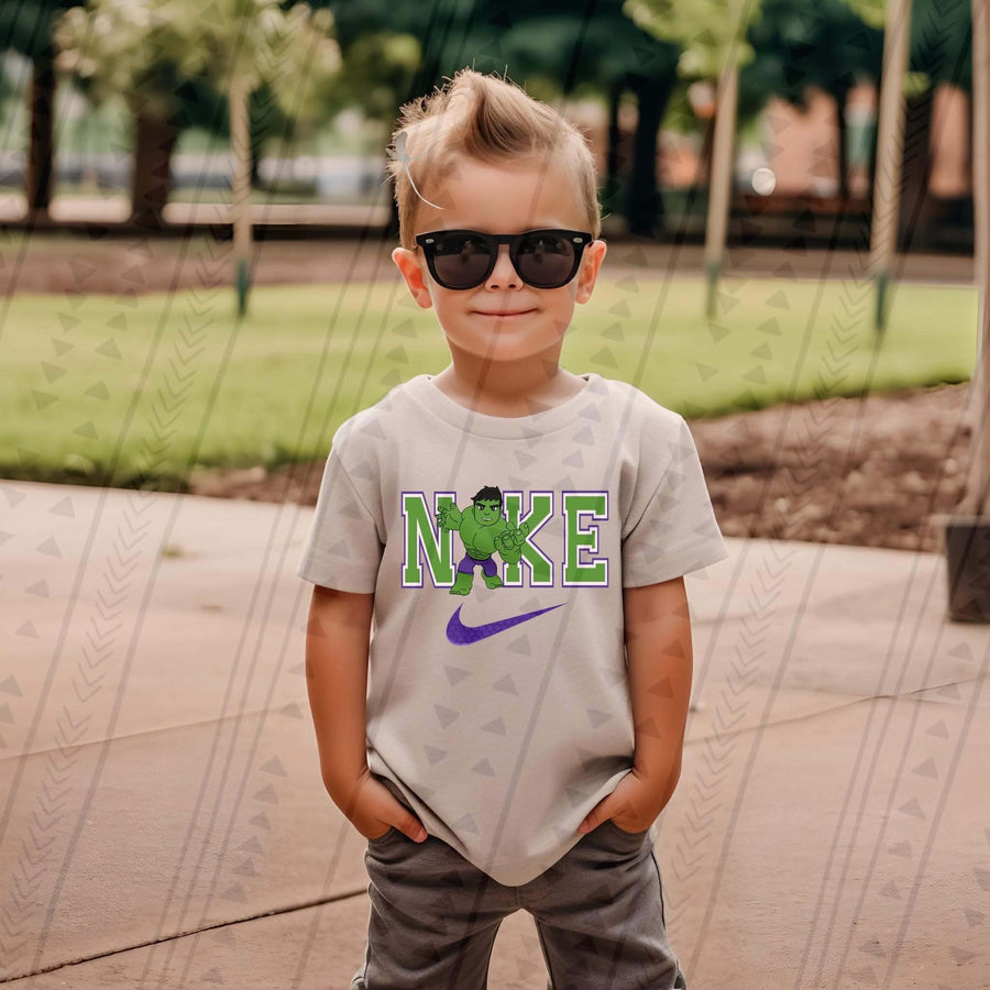 Strong Green Man Swoosh Tee - Pretty Petty Co