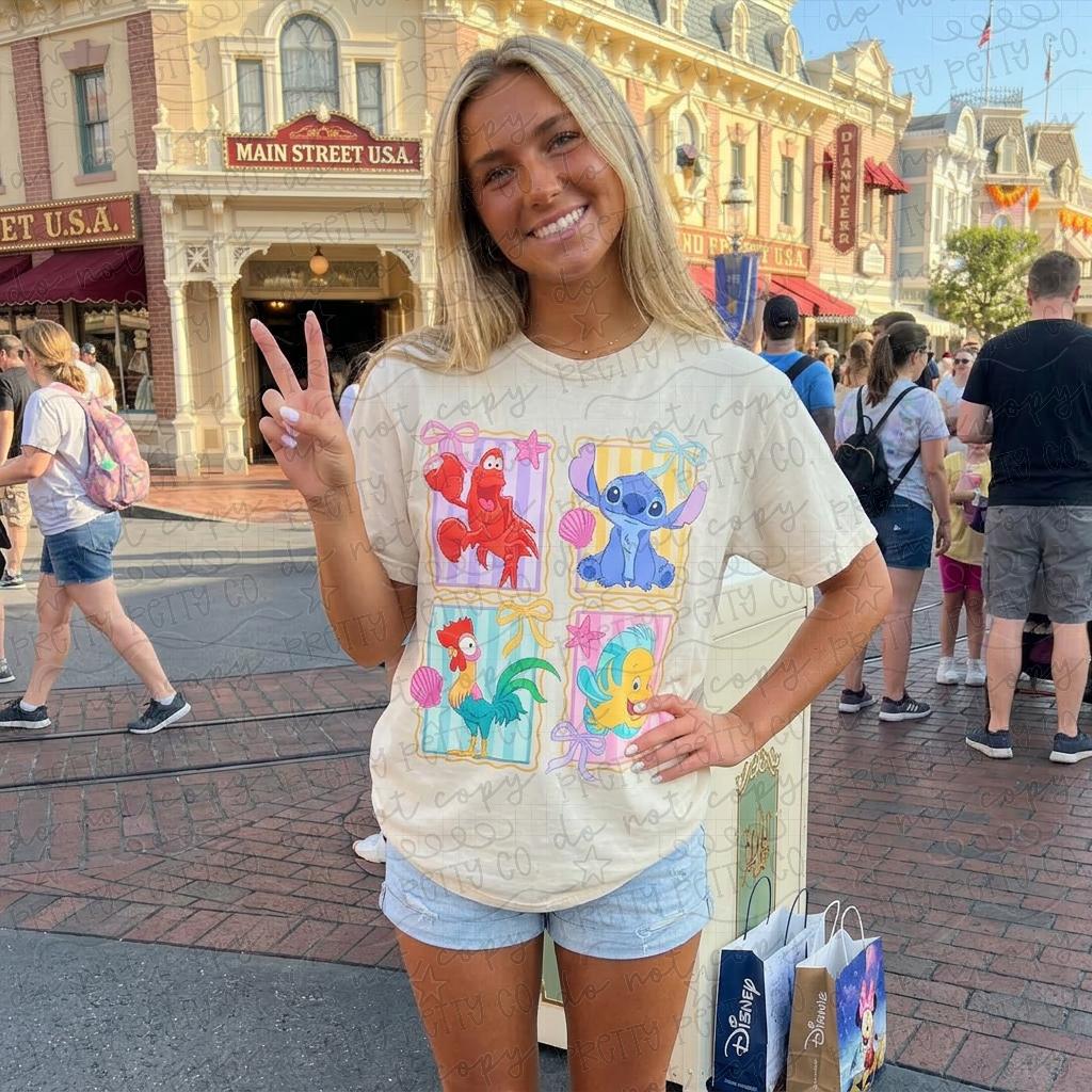 Magical Character Friends Vacation Tee | Mermaid Blue Alien Adventure Friends Shirt | Castle Trip Tee