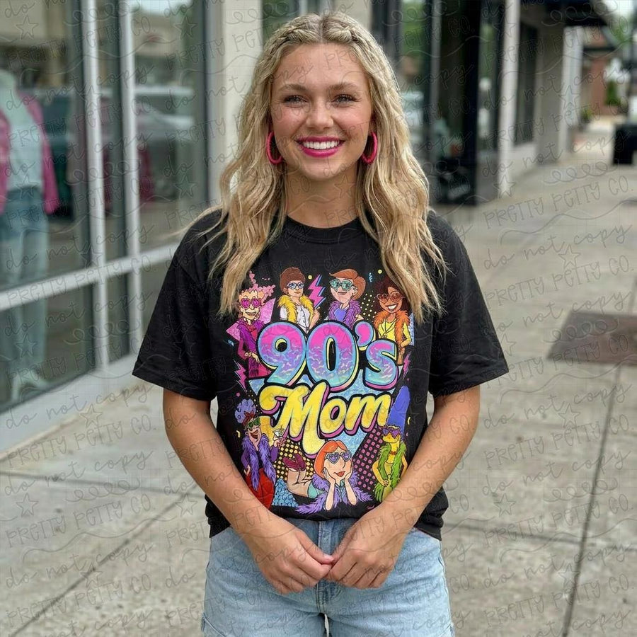 90s Mom Shirt Gildan Retro Cartoon Graphic Tee Vintage Mama Shirt Nostalgic Mom Gift Trendy Mom Tee - Pretty Petty Co