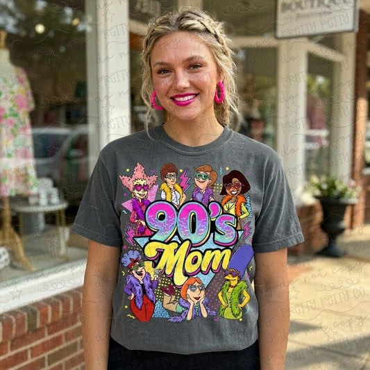 90s Mom Shirt Comfort Colors Vintage Graphic Tee Retro Cartoon Mama Shirt Nostalgic Mom Tee Gift for Mom