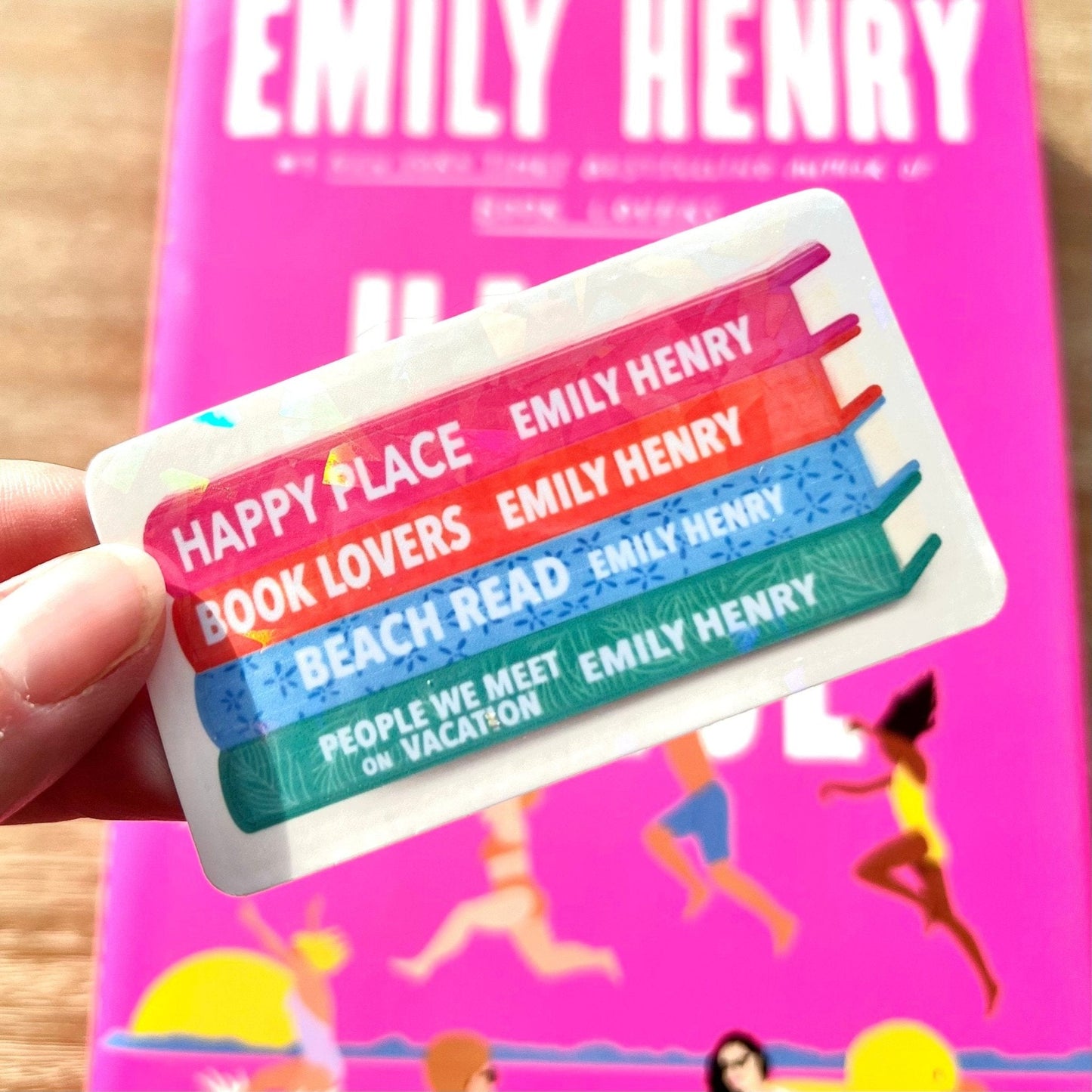 Emily Henry Bookstack Sticker